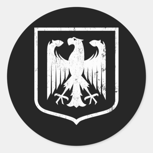 Deutscher Adler - Deutschland Wappen Runder Aufkleber (Vorderseite)