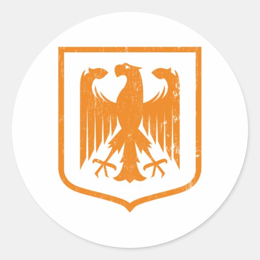 Deutscher Adler - Deutschland Wappen Runder Aufkleber (Vorderseite)