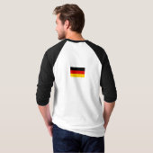 Deutscher Adler mit der Flagge Rückseite an T-Shirt (Schwarz voll)