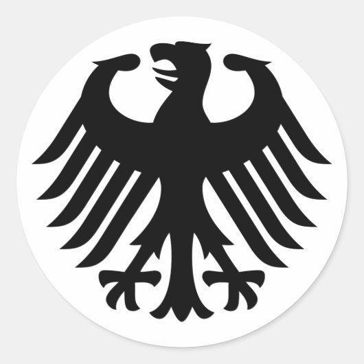 Deutscher Adler Runder Aufkleber (Vorderseite)