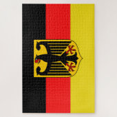 Deutscher Adler unter deutscher Flagge Puzzle (Vertikal)