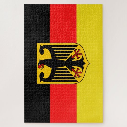 Deutscher Adler unter deutscher Flagge Puzzle (Vertikal)