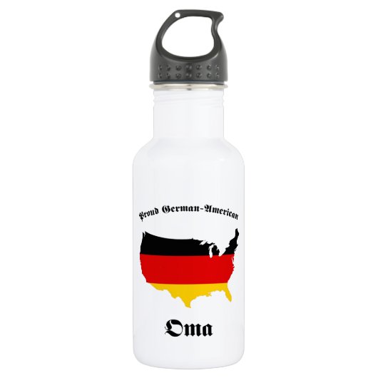 Deutscher Amerikaner Oma - Oma - Großmutter Edelstahlflasche (Vorderseite)