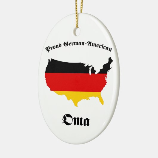 Deutscher Amerikaner Oma - Oma - Großmutter Keramikornament (Links)