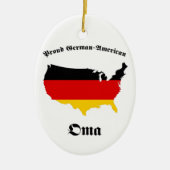 Deutscher Amerikaner Oma - Oma - Großmutter Keramikornament (Vorne)