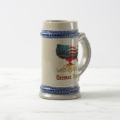 Deutscher Amerikaner Stein Bierglas (VorderseiteRechts)