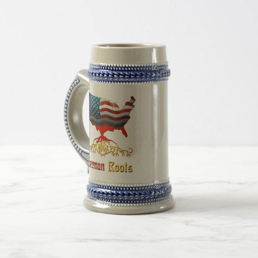Deutscher Amerikaner Stein Bierglas (Vorderseite Links)