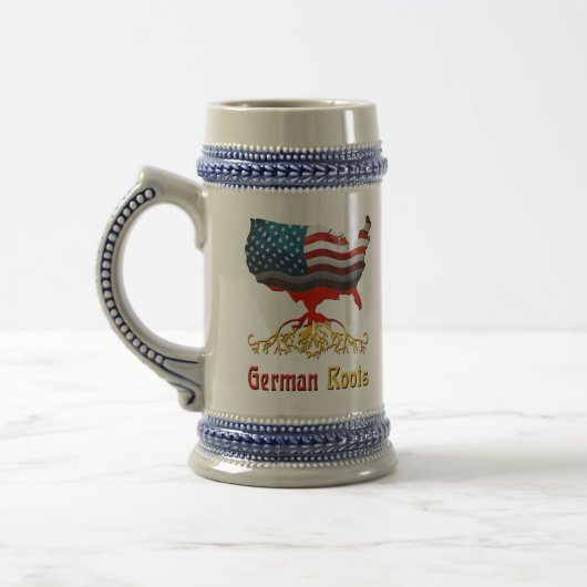 Deutscher Amerikaner Stein Bierglas (Links)