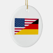 Deutscher amerikanischer Stolz - Deutschland Flagg Keramik Ornament (Rechts)