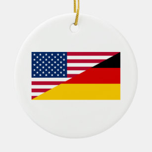 Deutscher amerikanischer Stolz - Deutschland Flagg Keramik Ornament
