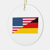 Deutscher amerikanischer Stolz - Deutschland Flagg Keramik Ornament (Links)
