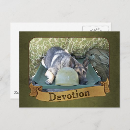 Deutscher Armeeheld Postkarte (Vorne/Hinten)