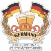 Deutscher Bieraufkleber Aufkleber (Vorderseite)