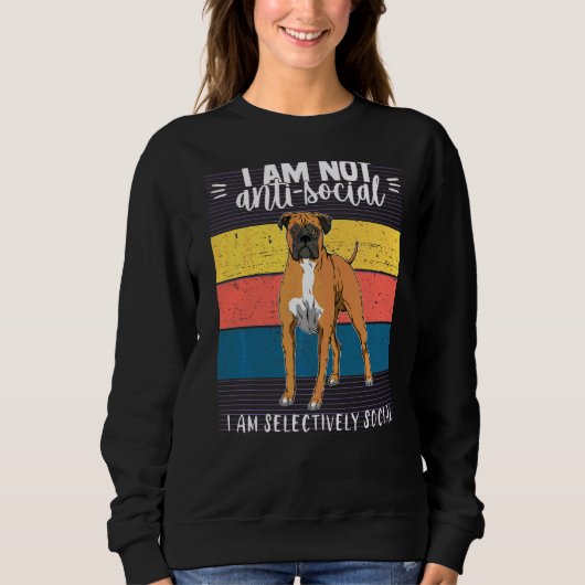 Deutscher Boxer Dog Vintag 2 Sweatshirt (Vorderseite)