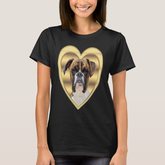 Deutscher Boxer Hundeherz Boxer Deutscher Boxe T-Shirt (Vorderseite)