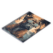 Deutscher Boxer mit Sonnenbrille an einem tropisch Notizblock (Linke Seite)