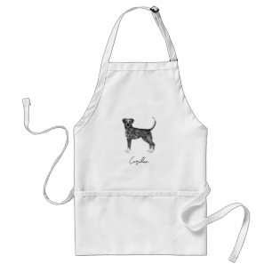 Deutscher Boxerhund in Schwarzweiß & benutzerdefin Schürze