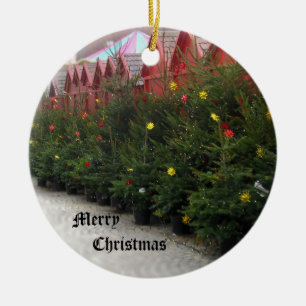 Deutscher Christkindlmarket - Weihnachtsverzierung Keramik Ornament
