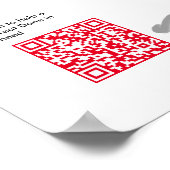 Deutscher Dogge Rettungs-QR-Code-Plakat Poster (Ecke)