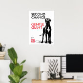 Deutscher Dogge Rettungs-QR-Code-Plakat Poster (Heimbüro)