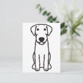 Deutscher Drahthaar Pointer Dog Cartoon Postkarte (Stehend Vorderseite)