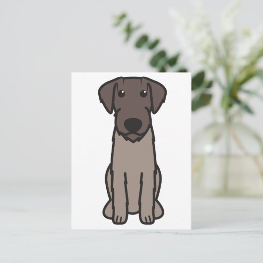 Deutscher Drahthaar Pointer Dog Cartoon Postkarte (Stehend Vorderseite)
