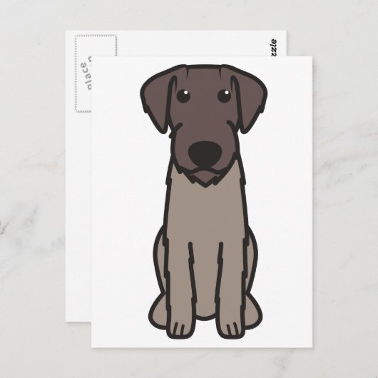 Deutscher Drahthaar Pointer Dog Cartoon Postkarte (Vorne/Hinten)