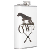 Deutscher Drahthaar Pointer Flask Flachmann (Rechts)