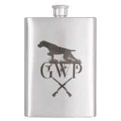 Deutscher Drahthaar Pointer Flask Flachmann (Vorderseite)