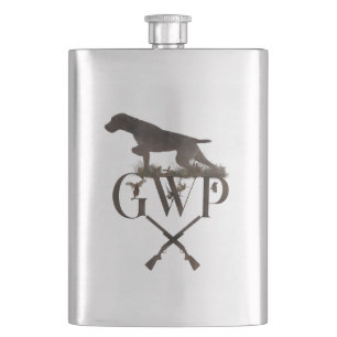 Deutscher Drahthaar Pointer Flask Flachmann