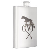Deutscher Drahthaar Pointer Flask Flachmann (Rechts)