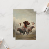 Deutscher Drahthaar Pointer, Jagdkarte Karte (Vorderseite/Rückseite Beispiel)