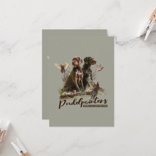 Deutscher Drahthaar Pointer, Jagdkarte Karte (Vorderseite/Rückseite Beispiel)