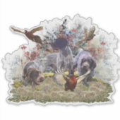 Deutscher Drahthaar Pointer Sticker (Vorderseite)