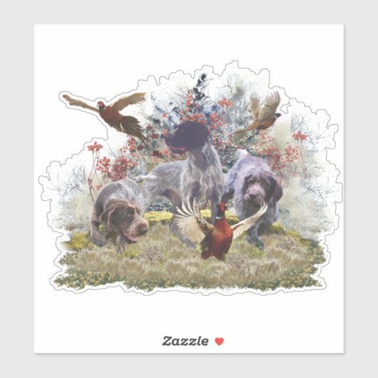 Deutscher Drahthaar Pointer Sticker (Blatt)