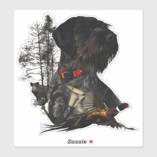 Deutscher Drahthaar Pointer Sticker (Blatt)