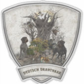 Deutscher Drahthaar Pointer Sticker (Vorderseite)