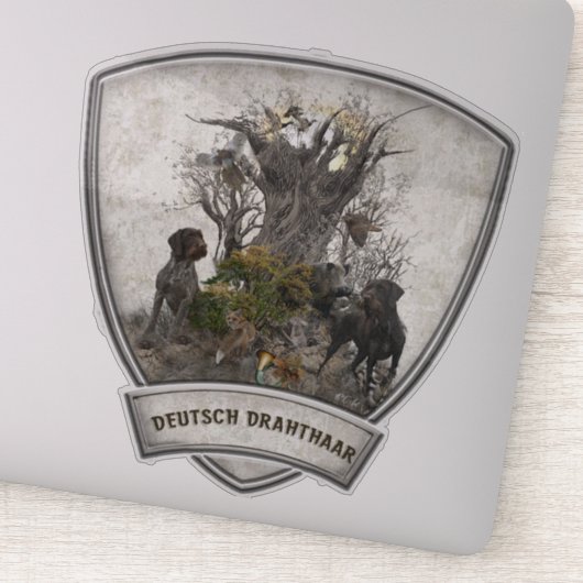 Deutscher Drahthaar Pointer Sticker (Detail)