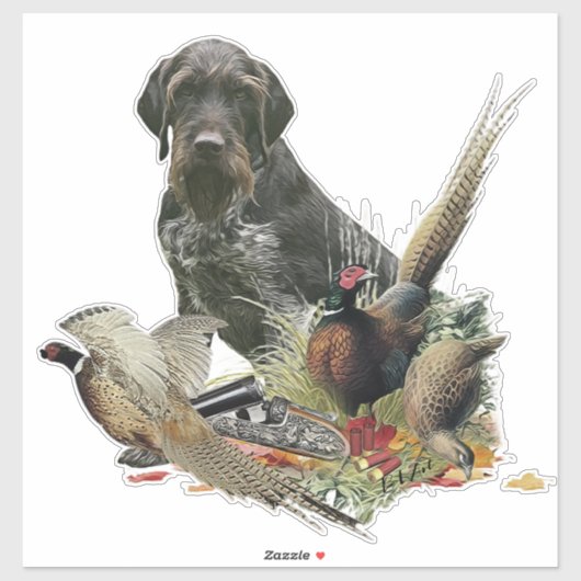 Deutscher Drahthaar Pointer Sticker (Blatt)