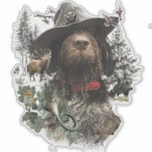 Deutscher Drahthaar Pointer Sticker (Vorderseite)
