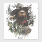 Deutscher Drahthaar Pointer Sticker (Blatt)