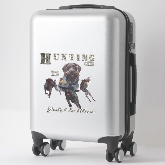 Deutscher Drahthaar Pointer Sticker (Koffer)