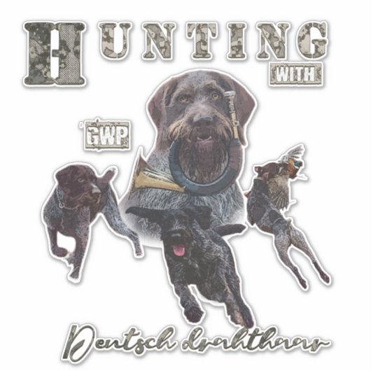 Deutscher Drahthaar Pointer Sticker (Vorderseite)