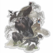 Deutscher Drahthaar Pointer Sticker (Vorderseite)