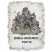 Deutscher Drahthaar Pointer Sticker (Vorderseite)