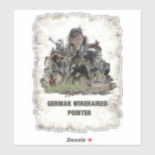 Deutscher Drahthaar Pointer Sticker (Blatt)