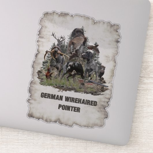 Deutscher Drahthaar Pointer Sticker (Detail)