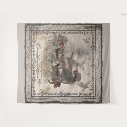 Deutscher Drahthaar Pointer Tapestry Wandteppich (Vorderseite (Horizontal))