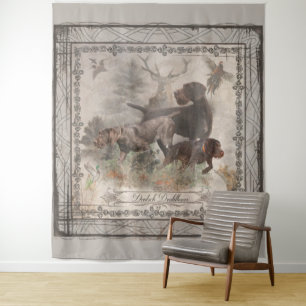 Deutscher Drahthaar Pointer Tapestry Wandteppich