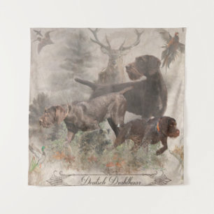 Deutscher Drahthaar Pointer Tapestry Wandteppich